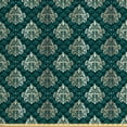 thumbnail image 1 of Ambesonne Damask Fabric by the Yard Upholstery, French Rococo Motifs, 2 Yards, Dark Teal Eggshell, 1 of 4