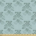 thumbnail image 1 of Damask Fabric by the Yard, Nostalgic Pastel Ornamental Pattern with Leafy Details Swirls, Decorative Upholstery Fabric for Sofas and Home Accents, Cadet Blue Teal by Ambesonne, 1 of 5