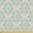 thumbnail image 1 of Ambesonne Damask Fabric by the Yard Upholstery, Royal Victorian Floral, 1 Yard, Beige and Blue Grey, 1 of 4