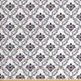 thumbnail image 1 of Ambesonne Damask Fabric by the Yard Upholstery, Small Flowers Leaves, 10 Yards, Brown White, 1 of 4
