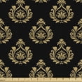 thumbnail image 1 of Ambesonne Damask Fabric by the Yard Upholstery, Victorian Renaissance Rococo, 2 Yards, Camel and Black, 1 of 5