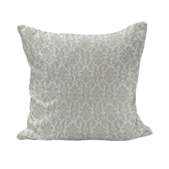 Damask Fluffy Throw Pillow Cushion Cover, Abstract Floral Pattern Wedding Inspired Soft Colored Design Complex Motifs, Decorative Square Accent Pillow Case, 20" x 20", Cream Beige, by Ambesonne