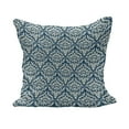 thumbnail image 1 of Damask Fluffy Throw Pillow Cushion Cover, Floral Ornamental Damask Pattern Victorian Style Baroque Organic Motifs Stencil Art, Decorative Square Pillow Case, 18" x 18", Blue White, by Ambesonne, 1 of 5