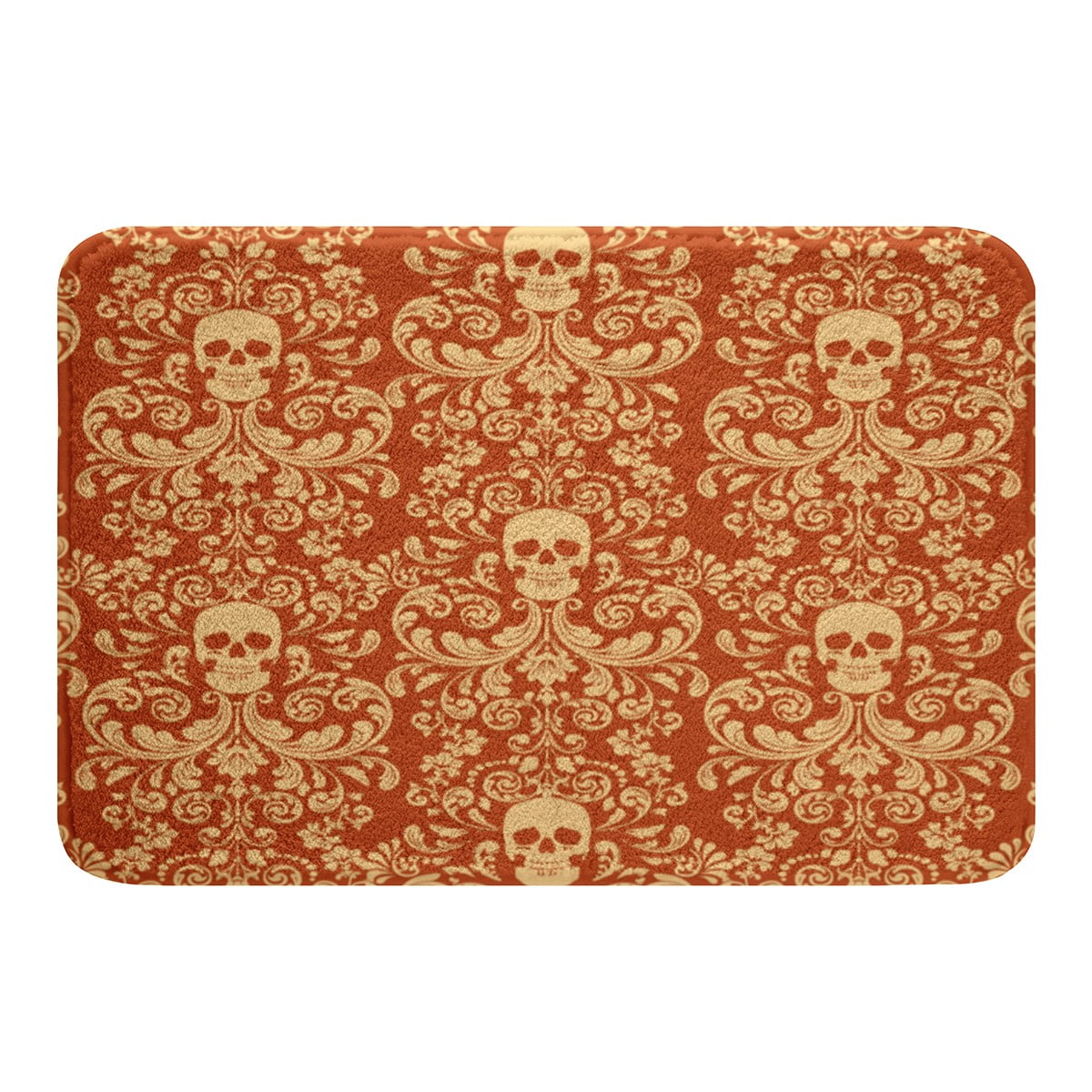 Damask Gothic Area Rug Adults Antique Victorian Bath Mat 16