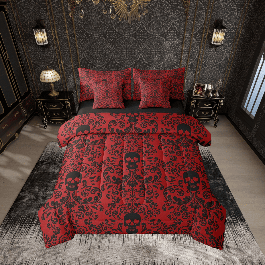Damask Gothic Bedding Set Adults Antique Victorian Bed in a Bag Queen ...