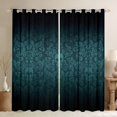 thumbnail image 1 of Damask Gothic Curtains Antique Victorian 30%-50% Blackout Curtains 2 Panels 42"Wx90"L,Black Green Sugar Skull Curtains Drapes Vintage Floral Goth Curtains, 1 of 6