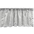 thumbnail image 1 of Ambesonne Damask Grey Valance Pack of 2, Repeating Floral Swirls, 54"X18", Pale Grey and White, 1 of 1
