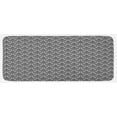 thumbnail image 1 of Damask Kitchen Mat, Symmetrical Damask Motif with Floral Elements Flowers and Leaves with Curves Image, Plush Decorative Kitchen Mat with Non Slip Backing, 47" X 19", Black White, by Ambesonne, 1 of 1