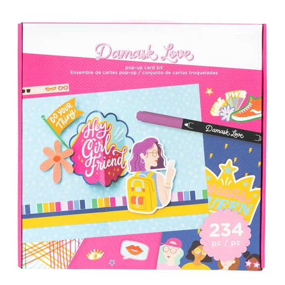 Damask Love Paper Crafting - 234 Piece All-in-One Pop-up Card Kit