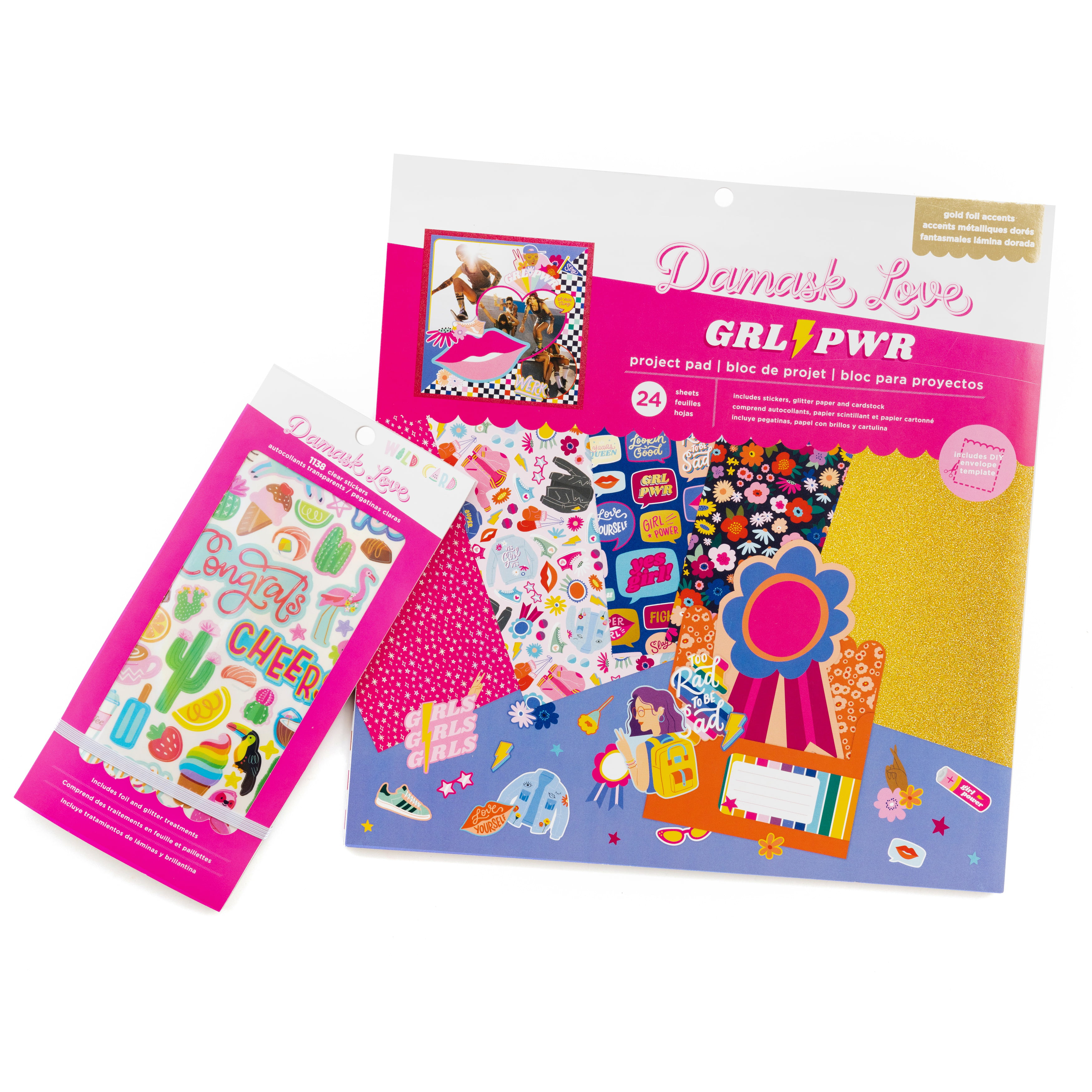  SEWACC 4pcs Kids Scrapbook Kit for Girls Lace Stamps