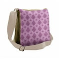 thumbnail image 1 of Damask Messenger Bag, Purple Curvy Ornaments Art, Unisex Cross-body, by Ambesonne, 1 of 2