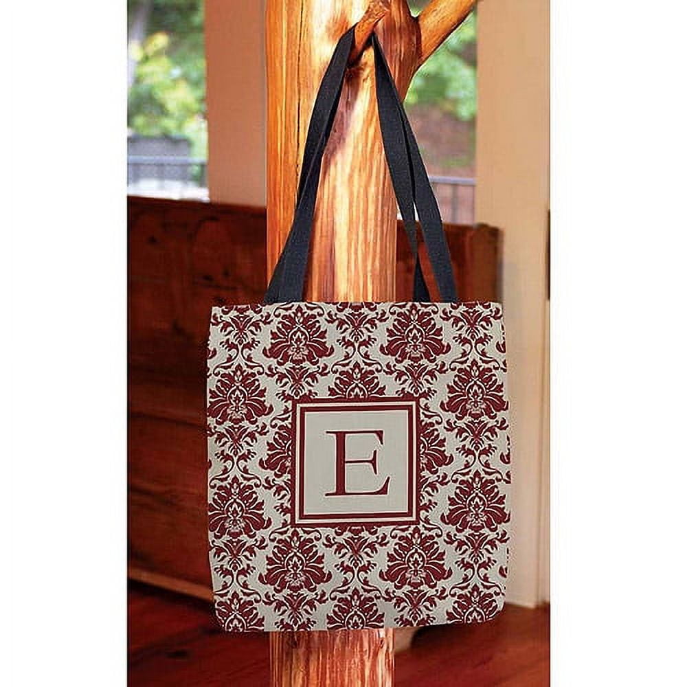 Tingn Initial Jute Tote Bag for Women Handmade Embroidery Personalized Monogrammed Tote Bag with Strap Gifts for Mothers Day Birthday Gifts for Mom