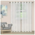 thumbnail image 1 of Damask Moroccan Soft Diffused Light Airy Lightweight Embroidered Sheer Curtain Set White / 52"x108", 1 of 1