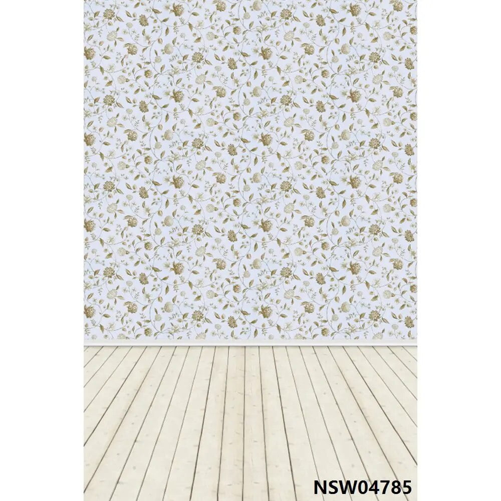 Damask Pattern Wall Wooden Floor Portrait Photography Backgrounds ...