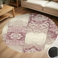 thumbnail image 1 of Damask Patterned Fabric Design Round Carpet Living Room Bedroom Home Decoration Coffee Table Mat Lounge Rug Chair Mats, 1 of 5