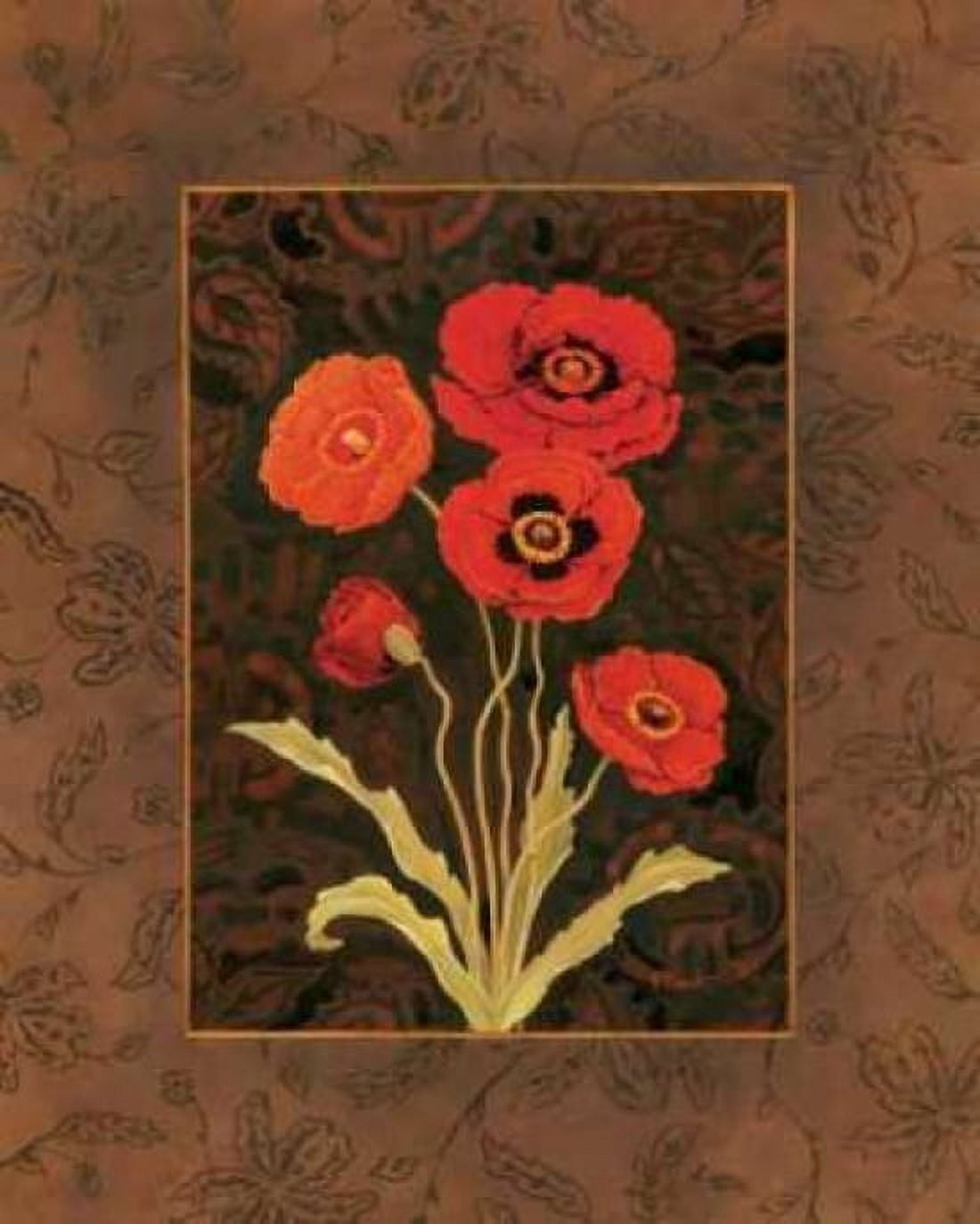 Damask Poppy Canvas Art - Paul Brent (20 x 24)