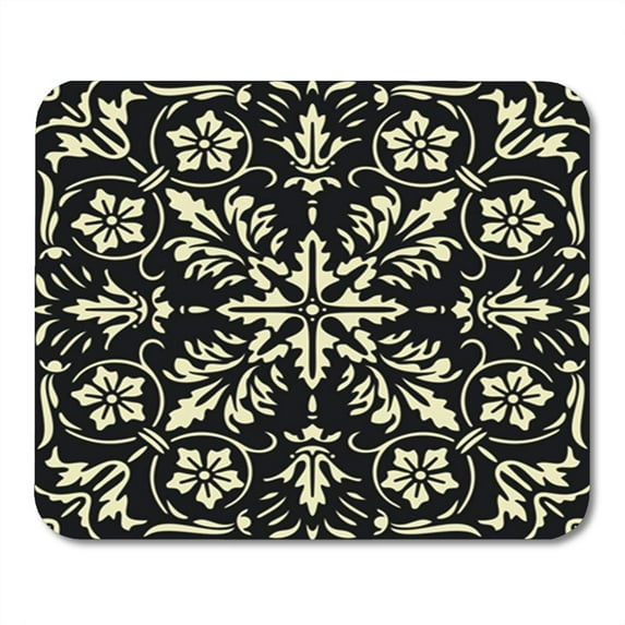 Damask Renaissance Style French Flower Medieval Antique Gothic Abstract Baroque Mousepad Mouse Pad Mouse Mat 9x10 inch