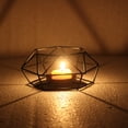 thumbnail image 1 of Damask Rose Candle Nordic Retro Iron Tea Light Candle Holder Candlestick Lamp Lantern Home Decor L,Black Candles And Candle Holders L, 1 of 2