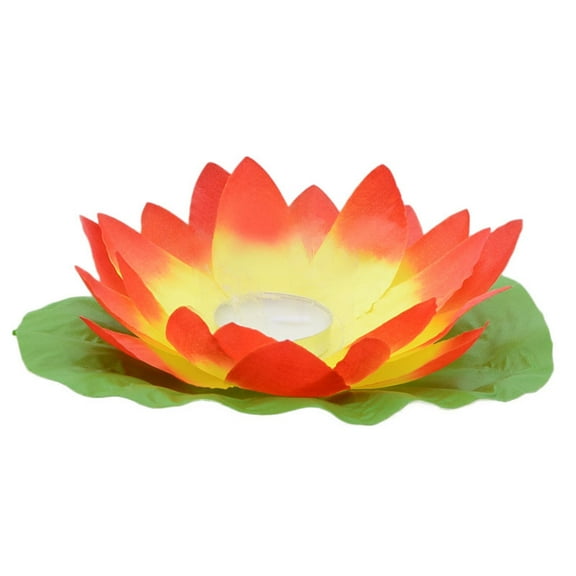 Damask Rose Candle Wishing Water Lantern River Lantern Drifting Lamp Floating Water Candle Wishing Lamp,Orange Candles And Candle Holders