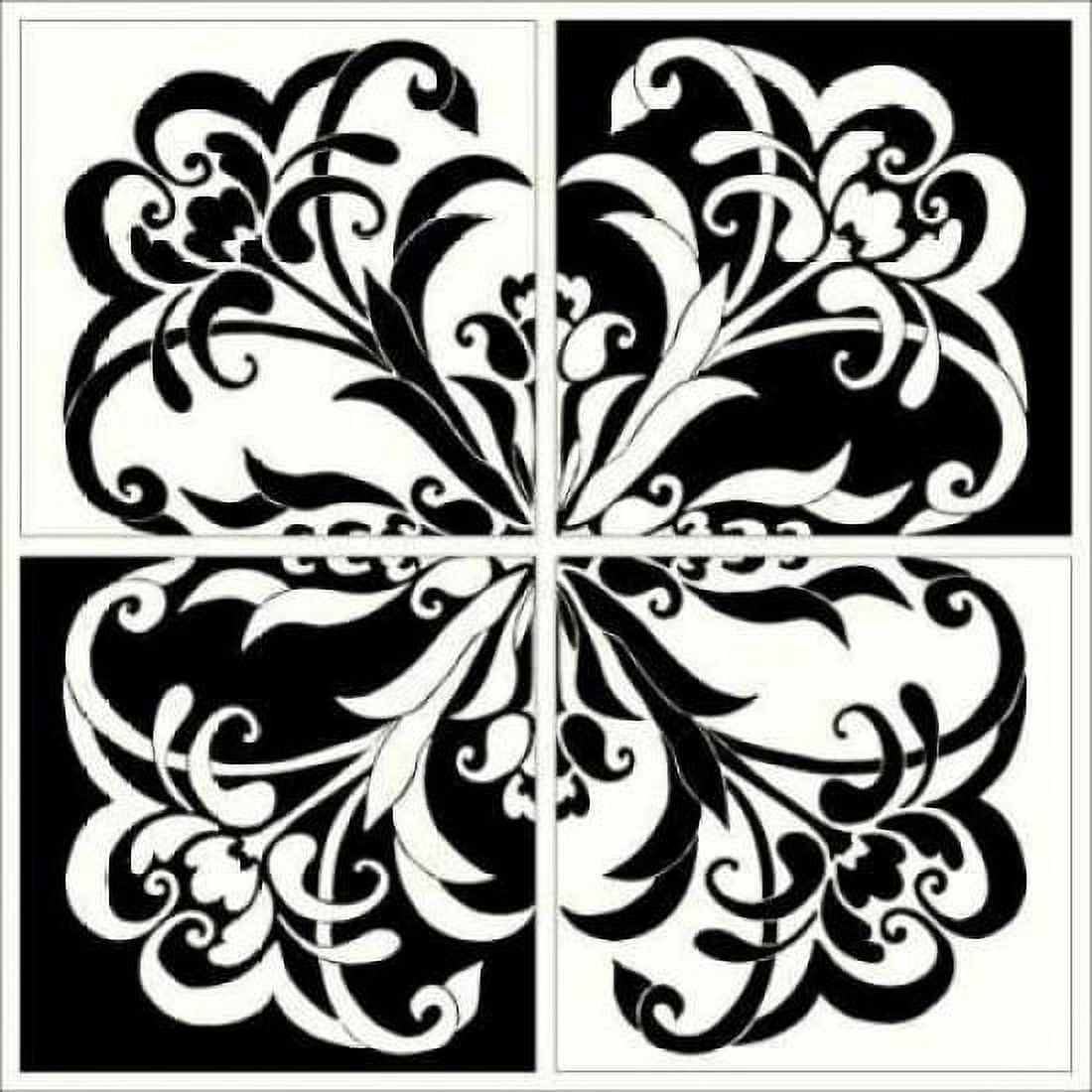 Damask Silhouette II Canvas Art - Judy Shelby (24 x 24)