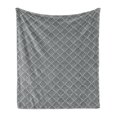 thumbnail image 1 of Damask Soft Flannel Fleece Throw Blanket, Bohemian Style Retro Ottoman Royal Paisley Leaves Persian Folk Traditional Motif, Cozy Plush for Indoor and Outdoor Use, 50" x 70", Black White, by Ambesonne, 1 of 5