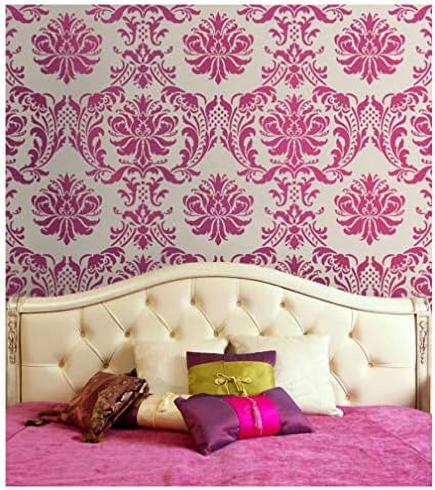 Damask Stencil Gabrielle Reusable Stencils For Walls And Fabrics