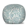 thumbnail image 1 of Damask Storage Toy Bag Chair, Botanical Theme of Ivy Like Leaves Intricate Romantic Era Pattern, Stuffed Animal Organizer Washable Bag, Small Size, Eggshell Pale Teal, by Ambesonne, 1 of 3