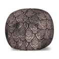 thumbnail image 1 of Damask Storage Toy Bag Chair, Byzantine Pattern with a Modern Design Traditional Tile Flower, Stuffed Animal Organizer Washable Bag, Small Size, Beige and Charcoal Grey, by Ambesonne, 1 of 3