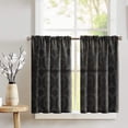 thumbnail image 1 of Damask Taffeta Café Tier Curtains Window Treatment Kitchen Home Décor, 1 of 2