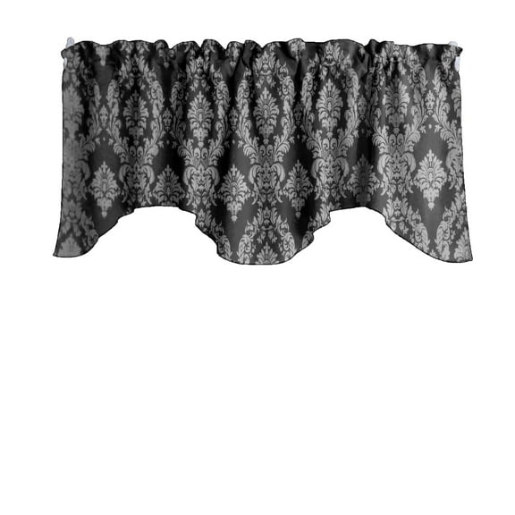 Damask Taffeta Scalloped Valance Curtain Window Treatment Kitchen Home Décor 58" Wide / 20" Tall