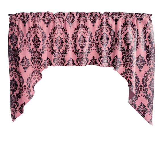 Damask Taffeta Swag Valance Curtain Window Treatment Kitchen Home Décor 58" Wide / 36" Tall