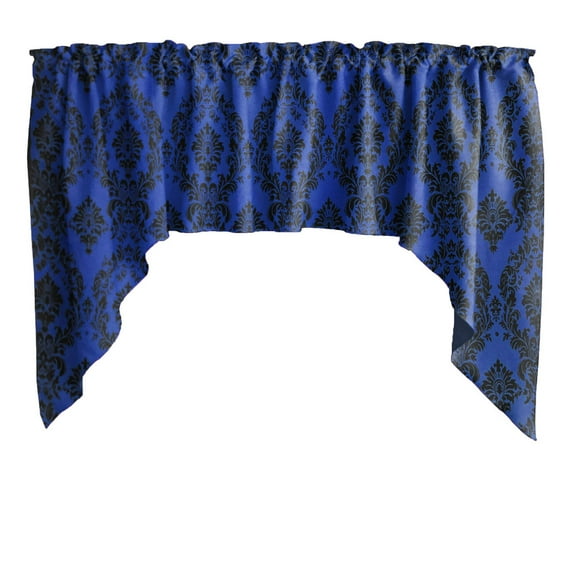 Damask Taffeta Swag Valance Curtain Window Treatment Kitchen Home Décor 58" Wide / 36" Tall