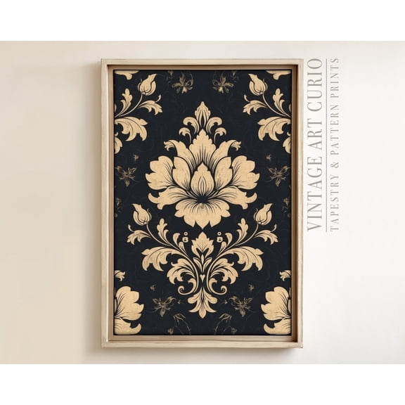 Damask Tapestry Xl Wall Art, Vintage Textile , Vintage Textile Wall Art, Antique Tapestry Wall Art, Modern Farmhouse Eclectic Print Home Decor #3142, 16x24 UNFRAMED