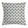 thumbnail image 1 of Damask Throw Pillow Cushion Cover, Baroque Style Victorian Renaissance Pattern with Arabesque Effects Vintage Design, Decorative Square Accent Pillow Case, 20 X 20 Inches, Black White, by Ambesonne, 1 of 2