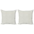 thumbnail image 1 of Ambesonne Damask Throw Pillow Cover 2 Pack, Bridal Abstract Classic, 20", Cream Beige, 1 of 2
