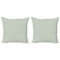 thumbnail image 1 of Ambesonne Damask Throw Pillow Cover 2 Pack, Royal Victorian Floral, 20", Beige and Blue Grey, 1 of 2