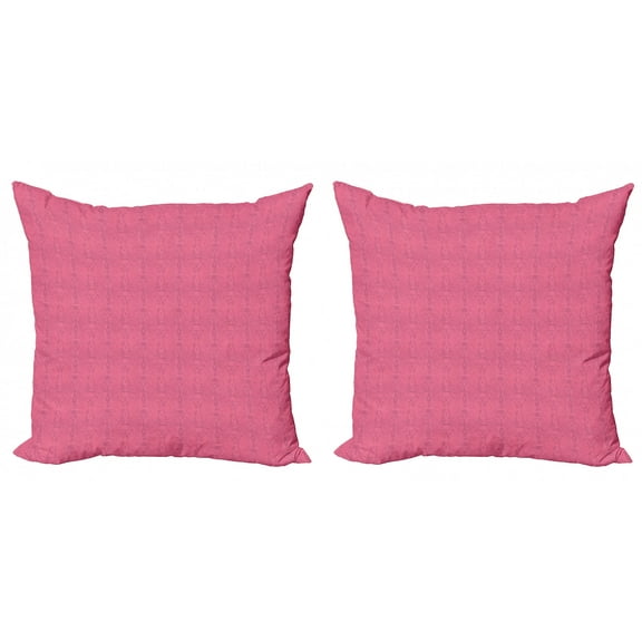Ambesonne Damask Throw Pillow Cover 2 Pack, Baroque Flower Design, 20", Pale Pink Dried Rose