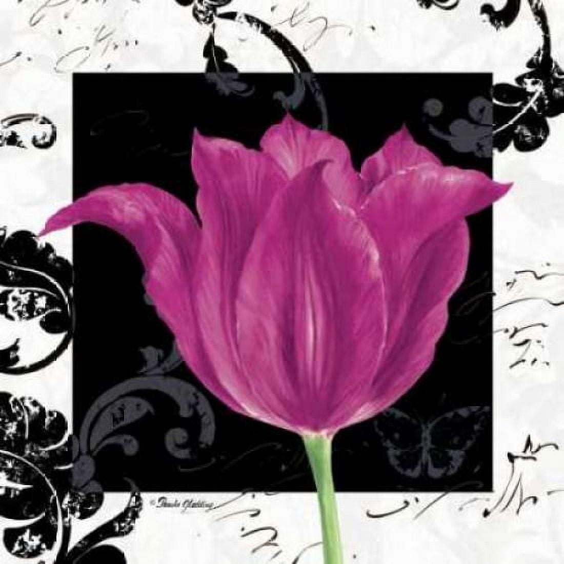 Damask Tulip IV Canvas Art - Pamela Gladding (24 x 24)
