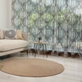 thumbnail image 1 of Damask Tulle Curtains with Rod Pocket, Victorian Floral Pattern with Blooming Foliage Leaves on Dark Toned Backdrop, Sheer Drape for Wedding Party 2 Panels, 7 Sizes, Brown and Beige, by Ambesonne, 1 of 3
