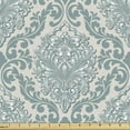 thumbnail image 1 of Ambesonne Damask Fabric by the Yard Upholstery, Botanical Ivy Like Theme, 2 Yards, Eggshell Pale Teal, 1 of 5