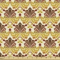 thumbnail image 1 of Damask Upholstery Fabric by the Yard, Classic Vintage Victorian Rococo Pattern in Earth Funky Tones Print, Decorative Fabric for DIY and Home Accents, Off White and Multicolor by Ambesonne, 1 of 5