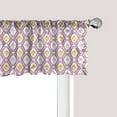 thumbnail image 1 of Damask Window Valance, Classic Medieval Victorian Floral Shabby Fleur de Lis Motif Geometric, Curtain Valance for Kitchen Bedroom Decor with Rod Pocket, 54" X 18", Purple Lime, by Ambesonne, 1 of 1