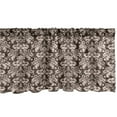 thumbnail image 1 of Ambesonne Damask Valance Pack of 2, Baroque Style Rococo Pattern, 54"X18", Pale Rose and Brown, 1 of 1