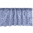 thumbnail image 1 of Ambesonne Damask Valance Pack of 2, Modernized Romantic, 54"X12", Azure Blue Pastel Purple, 1 of 4