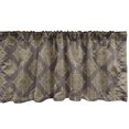 thumbnail image 1 of Ambesonne Damask Valance Pack of 2, Classical Oriental Motifs, 42"X12", Dark Warm Taupe Khaki, 1 of 3