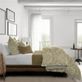 thumbnail image 1 of Damaskus Linen Comforter & 2 Pillow Shams Set, Gold - Full & Double Size - 3 Piece, 1 of 1