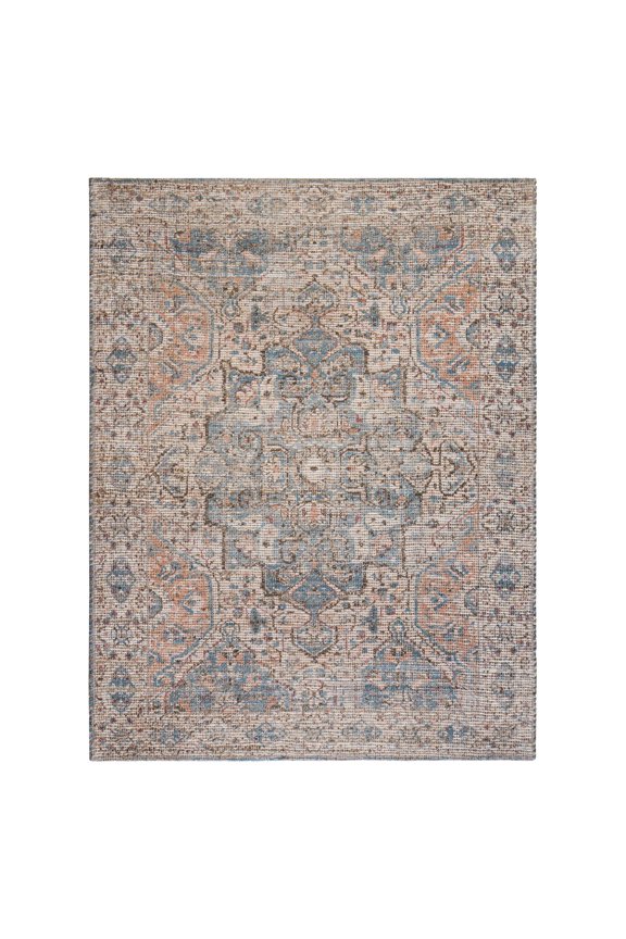 Damavand Beige Distressed Jute Blend Area Rug