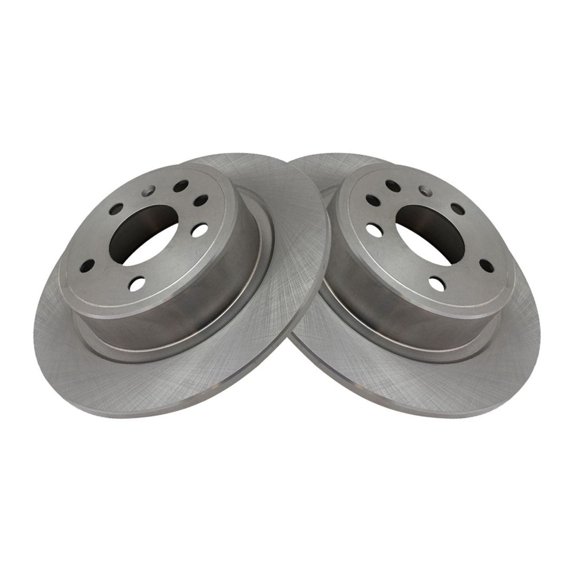 Damcidoi 2pcs Disc Brake Rotor Set Assembly Rear Left Right Solid for Saab for 9-5 3.0L 1999-2003 & 2.3L 1999-2009 BD126148 PRT5396