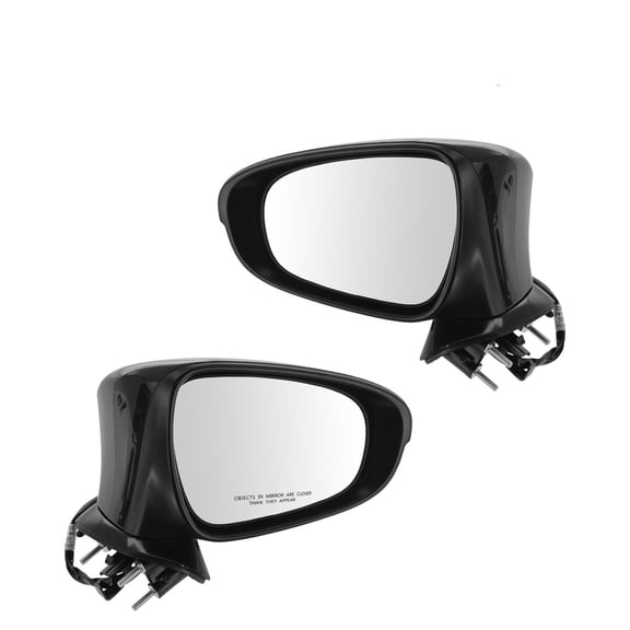 Damcidoi 2pcs Left & Right Side Paint to Match Power Heated Operate Exterior Door Rear View Mirror Turn Signal Heat Puddle Light Plastic for Lexus for IS200t for IS250 for IS300 for IS350