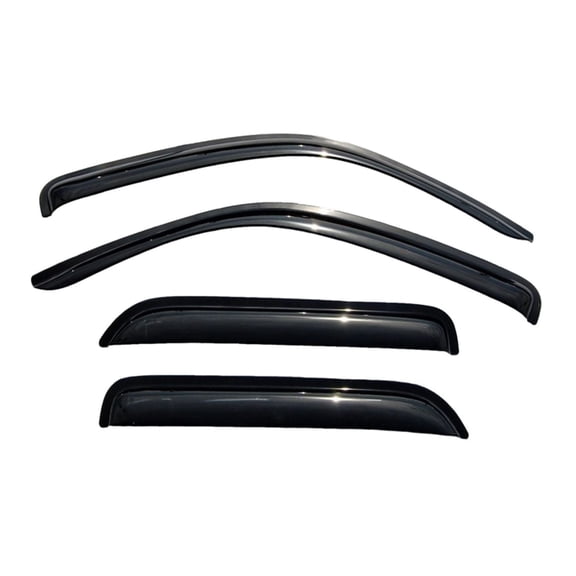Damcidoi 4pcs Sun Rain Wind Deflectors Door Window Visors Outside Mount Channel Style Dark Smoke Tint for Ford for Escape 2001-2012,for Mazda for Tribute 2008-2011